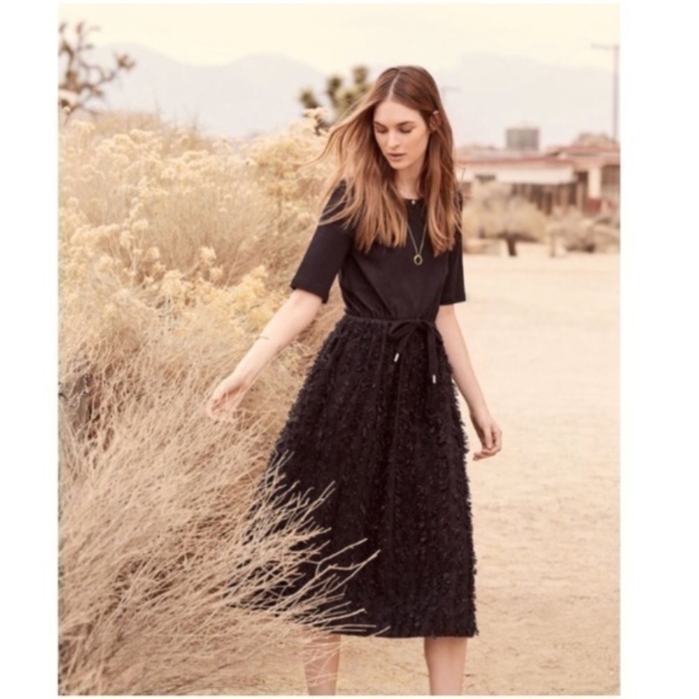 See by Chloe Drawstring Lace Skirt T-Shirt Dress